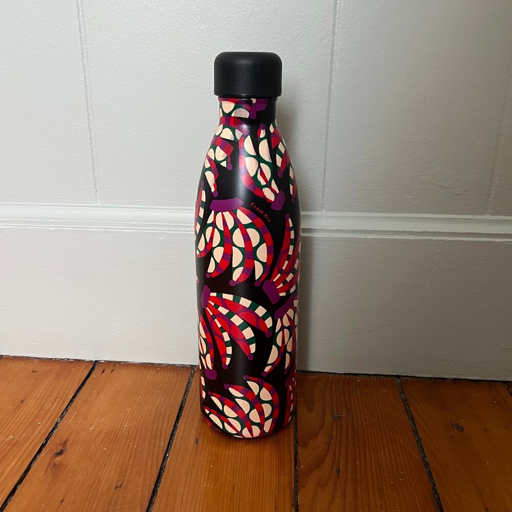 Farm Rio Water Bottle Banana Dots Stay Fresh Multi Brand New